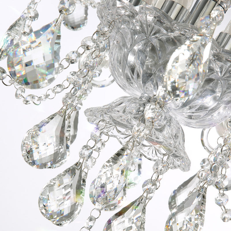 Silva French Crystal Chandelier — Indoor Fixture, Fits 10-15㎡ Rooms, Hardwired