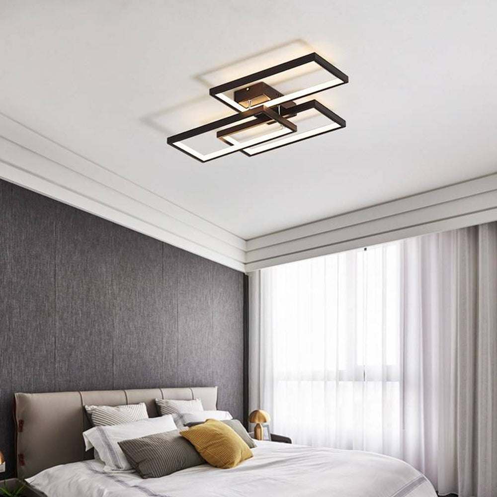 Lampada da soffitto rettangolare ad aderenza Arisha, 2 colori, dimmerabile, lampadina inclusa