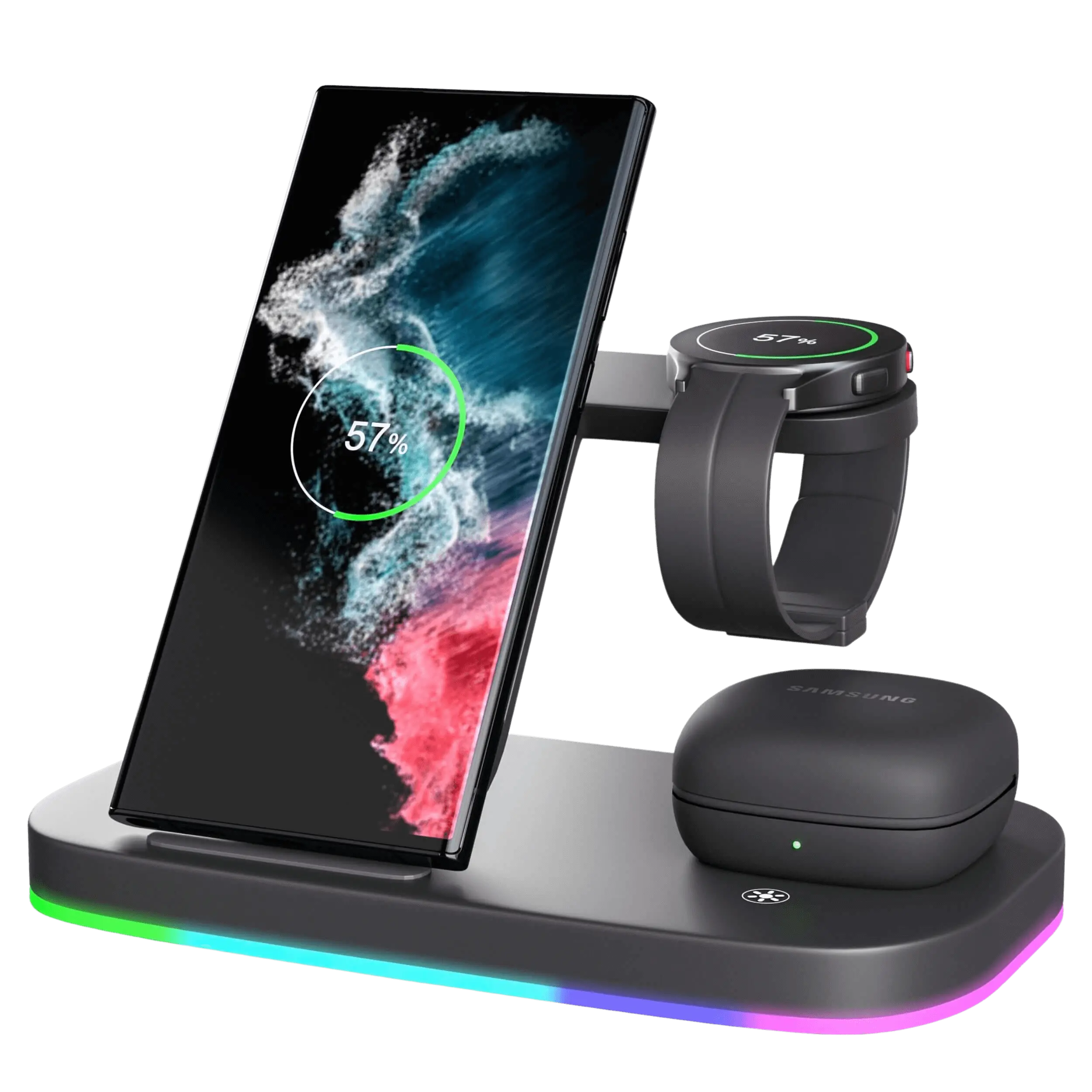 Caricatore wireless 3 in 1 per Samsung