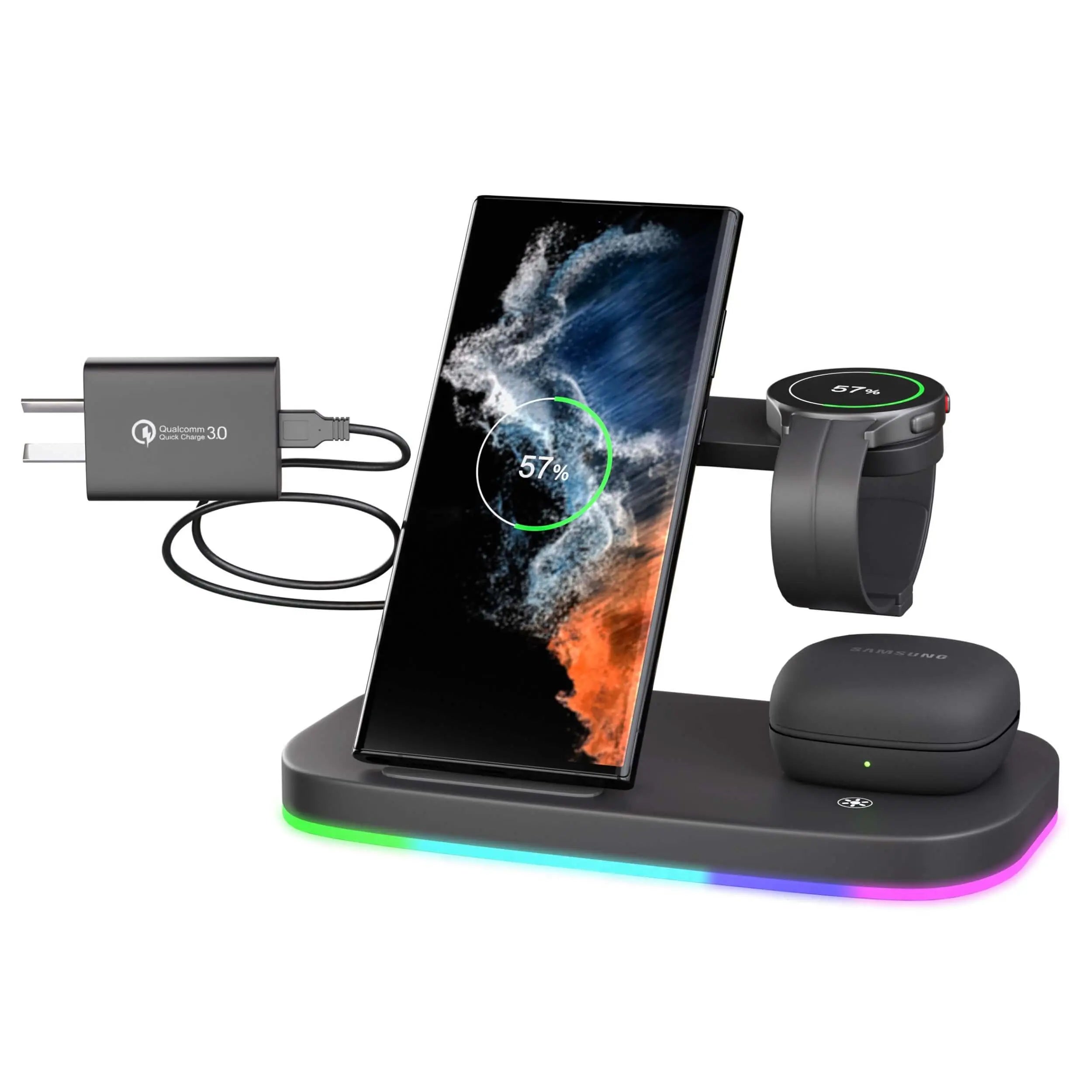 Caricatore wireless 3 in 1 per Samsung