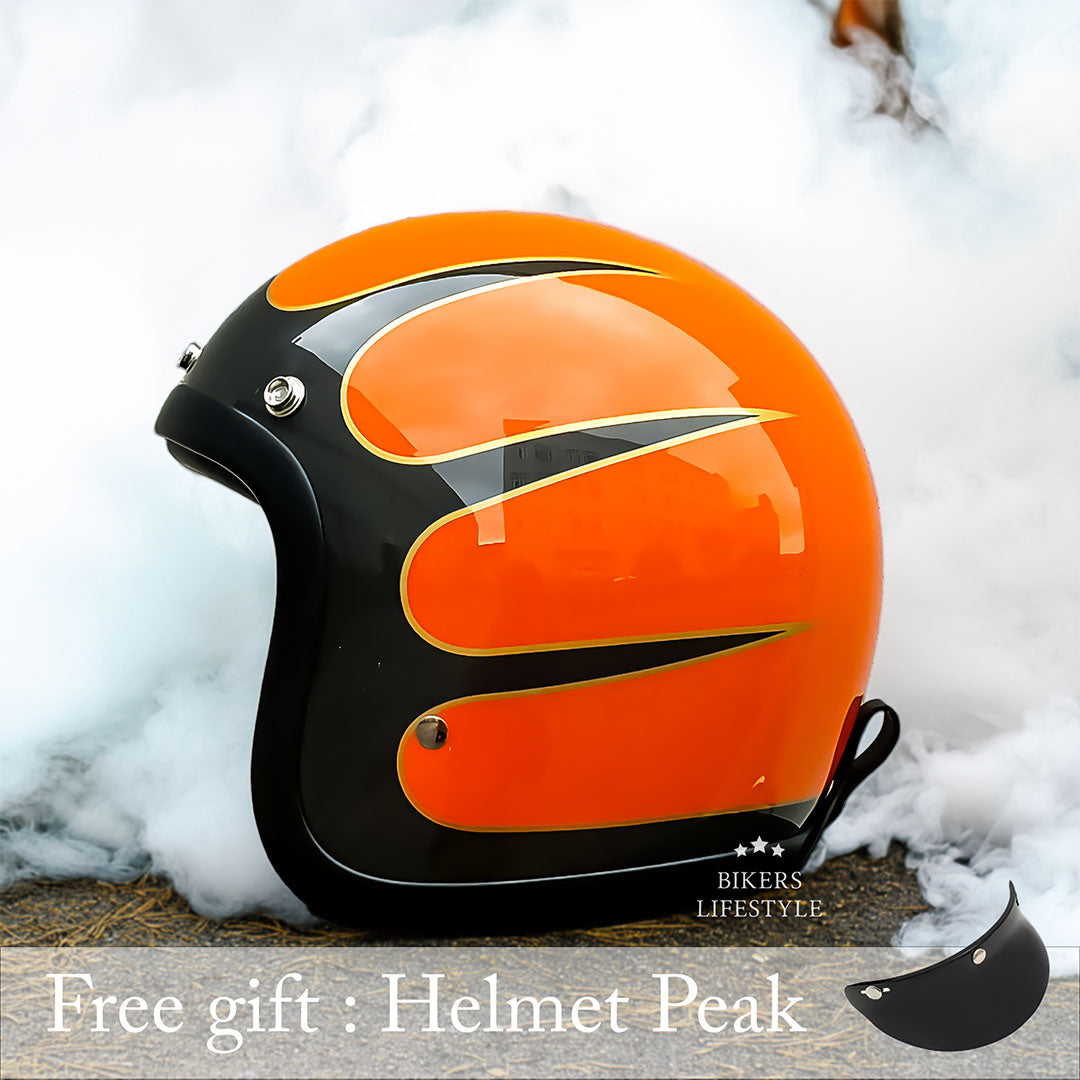 Casque de moto ancien profil bas certifié DOT et ECE