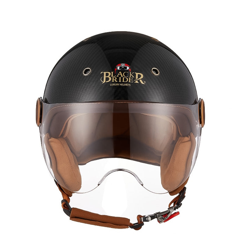 Topi keledar motosikal binaan gentian arang edisi