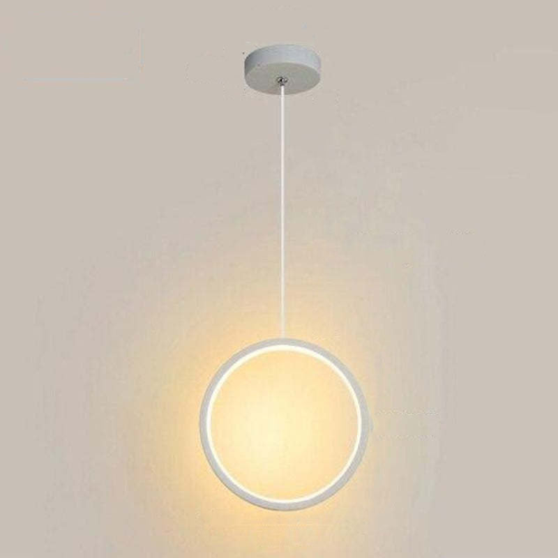 Nowoczesna lampa wisząca LED Doria — czarny/biały metal