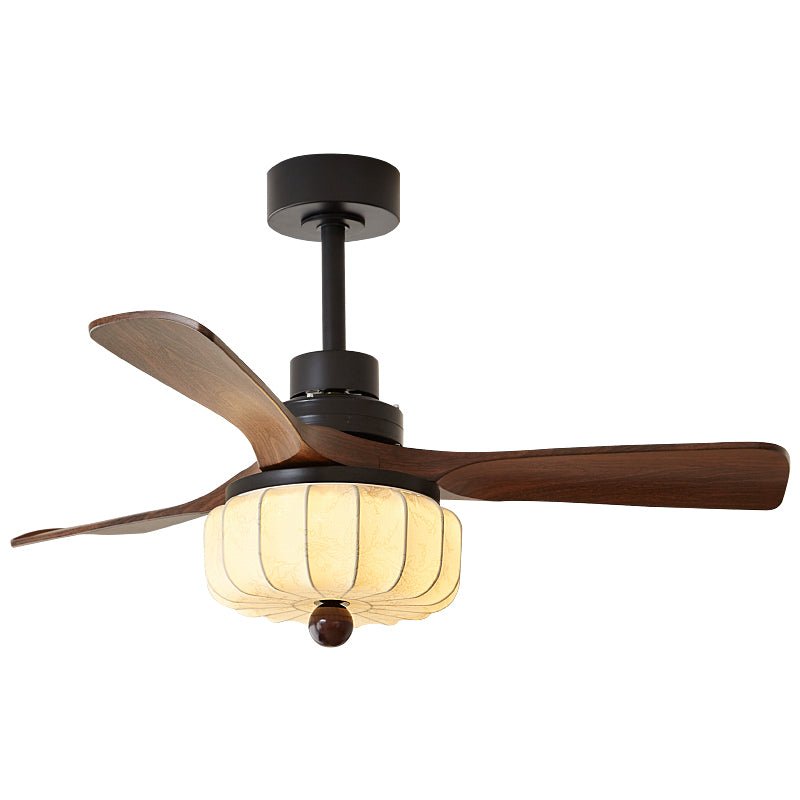 Lâmpada de teto com ventoinha Elira Vintage — design clássico de lanterna, estilo retro