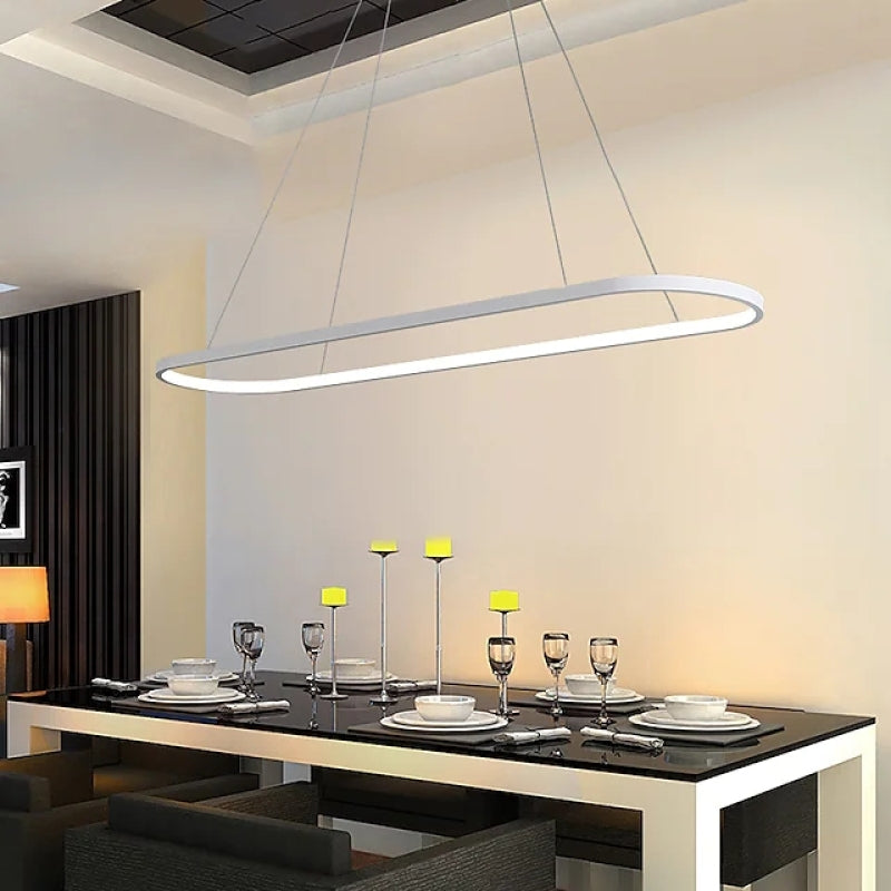 Junel Minimalist Oval Interior Hanging Pendant Light - Neutralighting