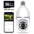 Caméra de sécurité extérieure sans fil WiFi HD avec détection de mouvement intégrée dans une ampoule lumineuse