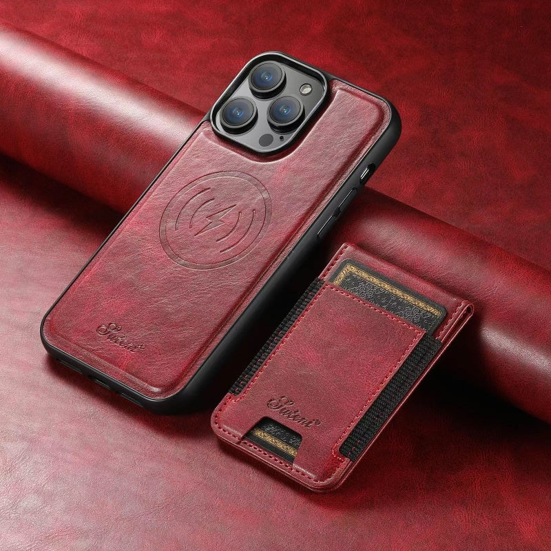 适用于iPhone的AeroCard卡夹保护套，支持无线充电，兼容MagFlow