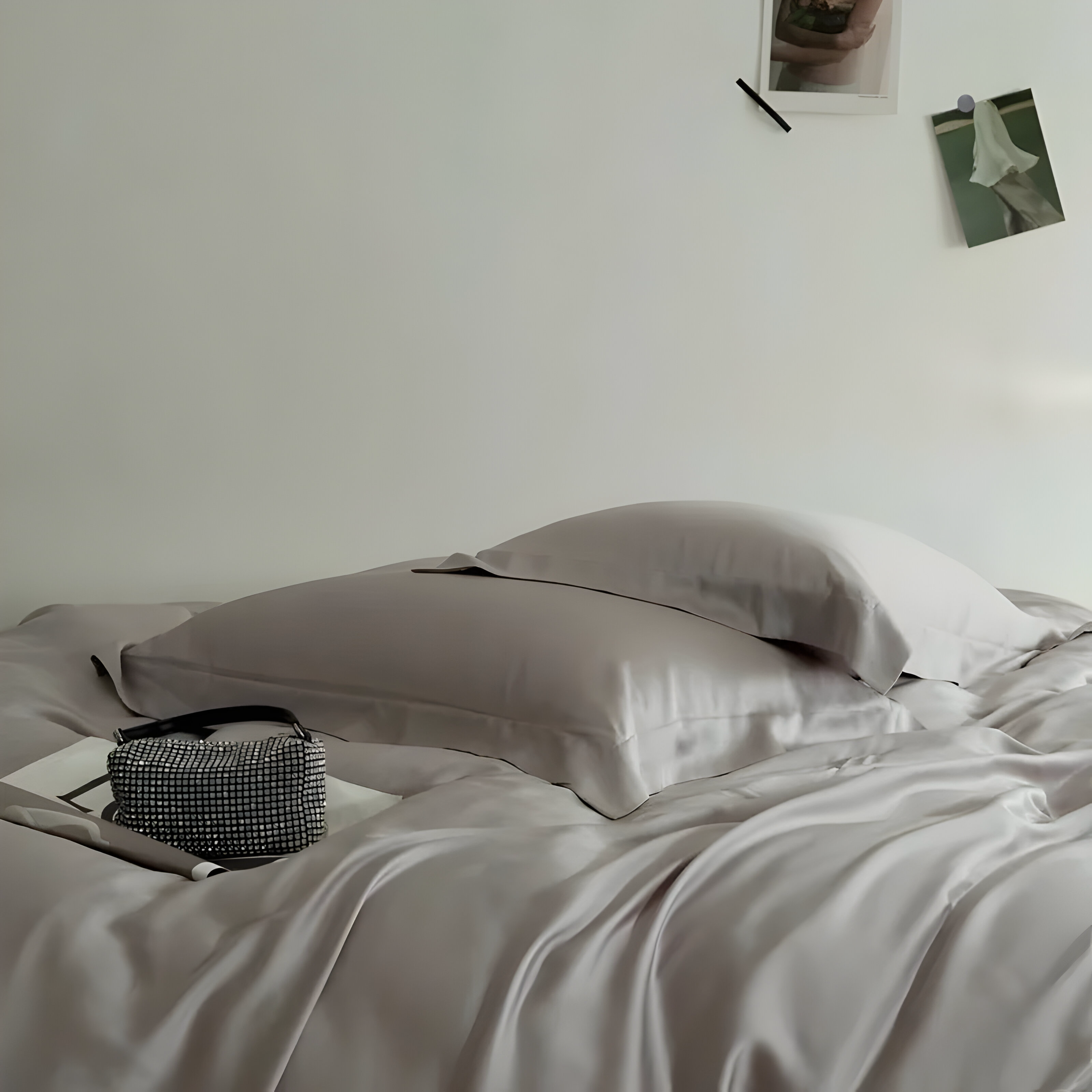 סט סדינים שטוחים ויסטרלי לייאוצ'ל אקליפטוס לשינה משי