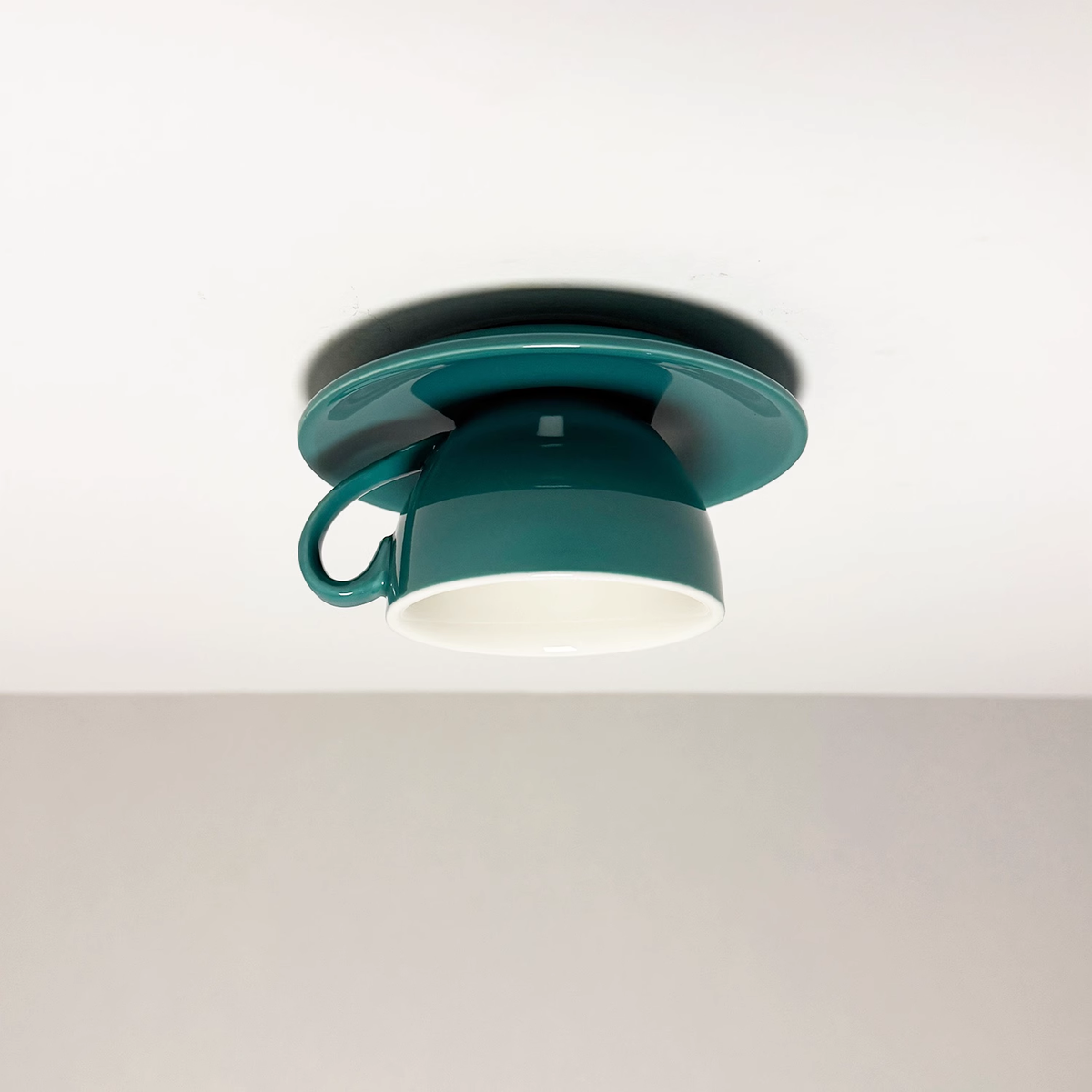 Aria Modern Coffee Cups Ceramic Flush Ceiling Lighting - Neutralighting