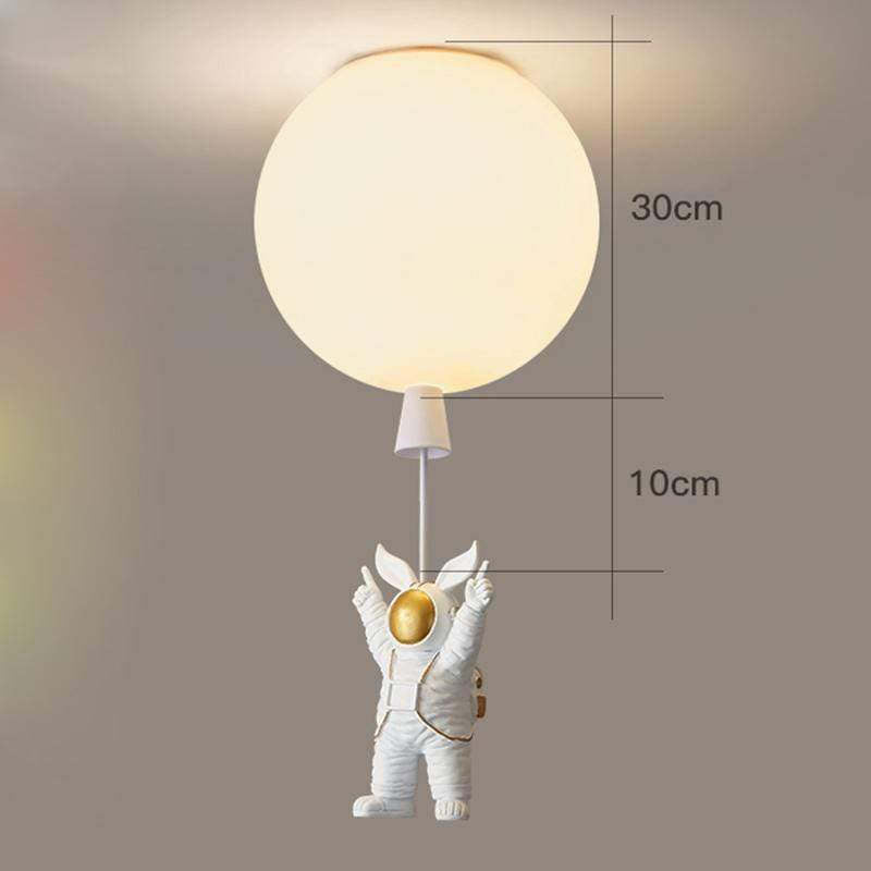 Aria Astronauten-Ballon-Deckenleuchte zur Aufputzmontage - warmes LED-Licht, 20/25/30/35 cm