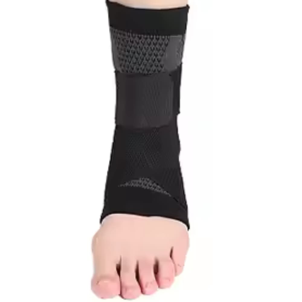 Foot sleeve with both straps fastened