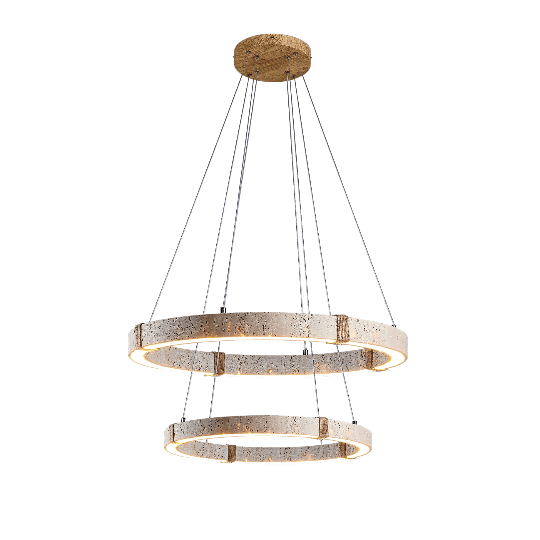 Circle Travertine Pendant Lamp - Vakkerlight