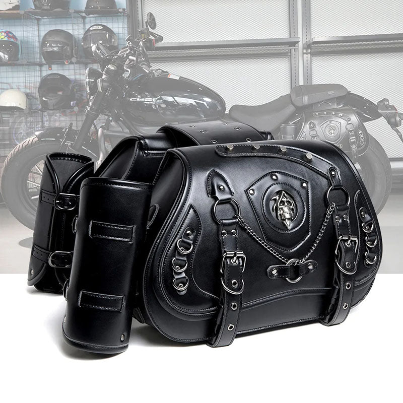 Sac de moto crâne steampunk