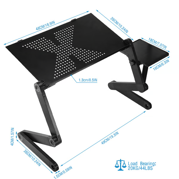 Soporte ergonómico para portátil AeroFlex de 360 grados para oficina en casa