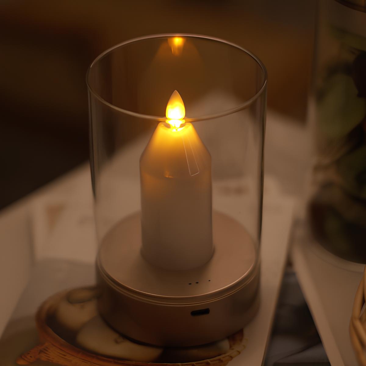 LumaGlow Rechargeable Flameless Ambient Light With Soothing Warm Flicker