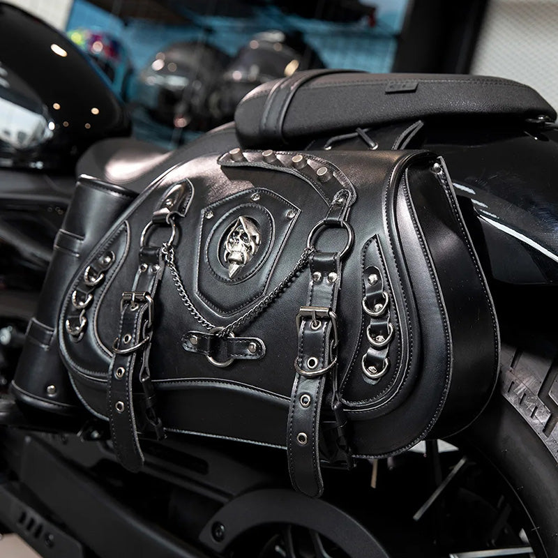 Sac de moto crâne steampunk
