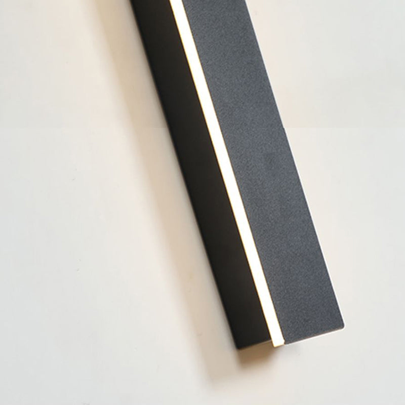 Moderní designové nástěnné LED lampy z černého kovu na zahradu a do chodby