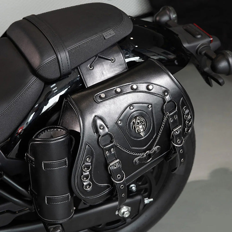 Sac de moto crâne steampunk