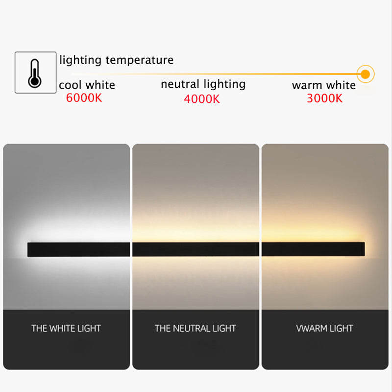 Moderní designové nástěnné LED lampy z černého kovu na zahradu a do chodby