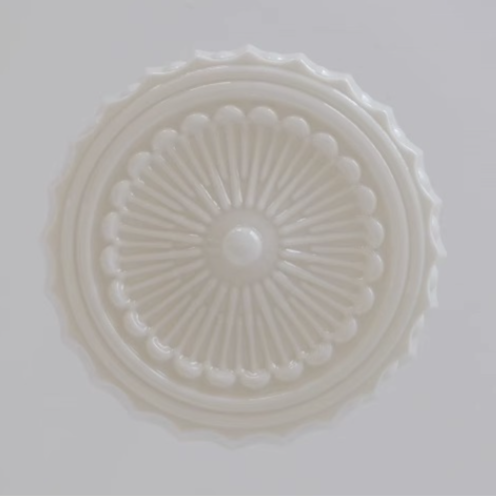 Valentina French Country Dome Pendant Light — Vintage White/Beige Finish