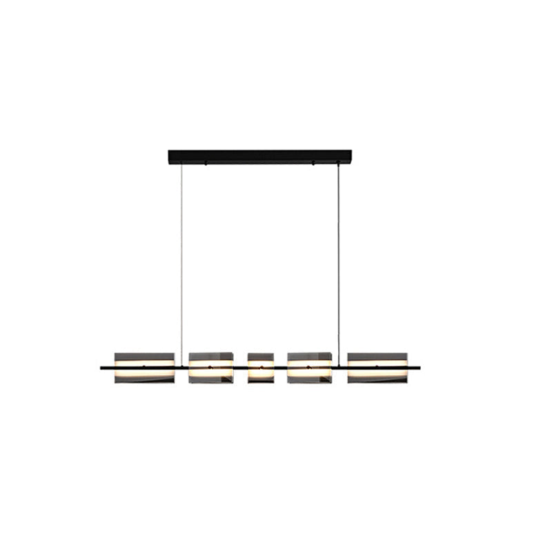 Arisha pendellampe i kobber/glas — moderne nordisk lineært design, messing/sort