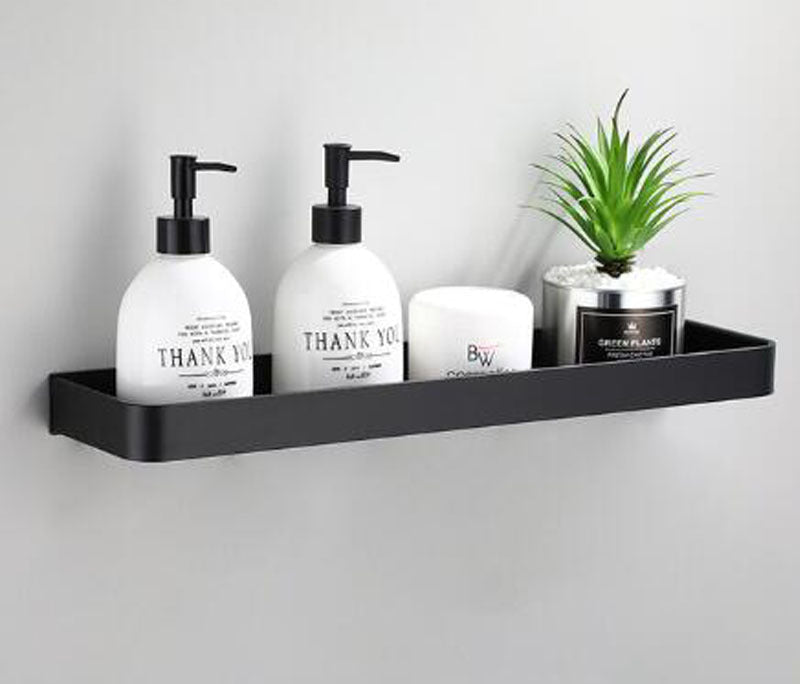 كيلان | رف حمام أسود مثبت على الحائط من الألمنيوم الفضائي | أورنتلي