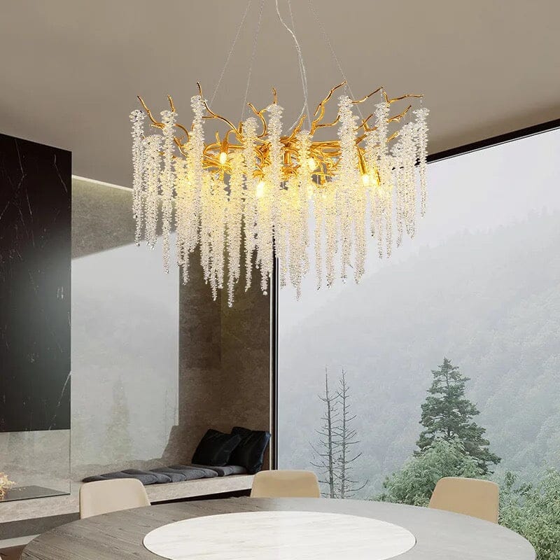 Lustre en verre à branches Vrimlo