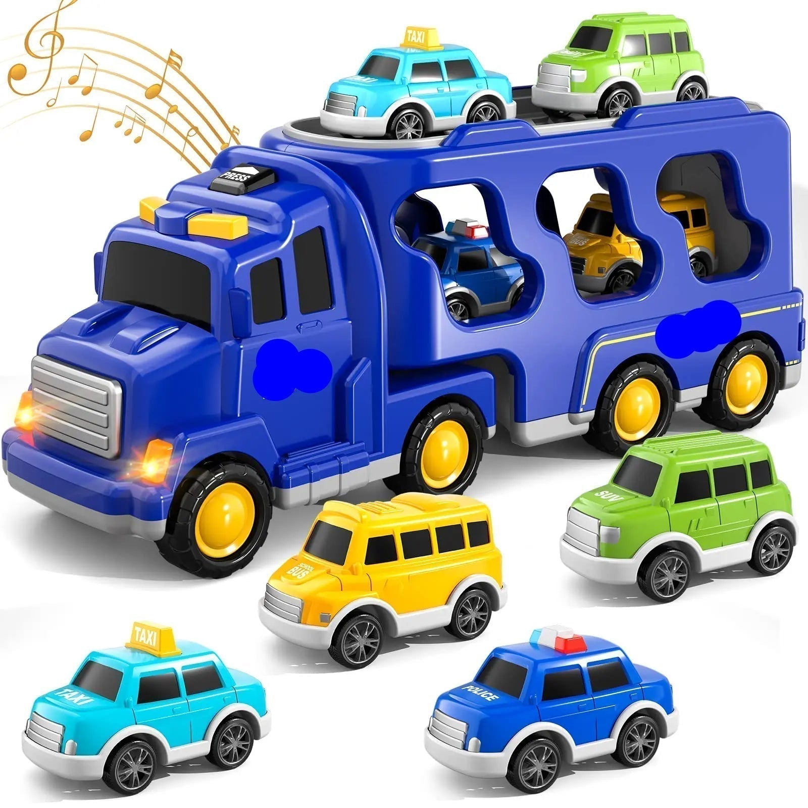 LumaHauler | Lysende legetøjs-transportbil med musik | Orntli