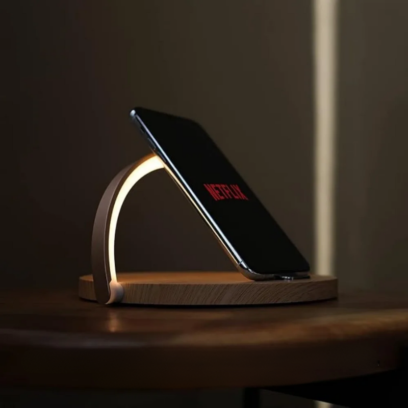 LumaCharge | Bežični punjač od 15W s podesivom dodirnom lampom za iPhone i AirPods | Orntli