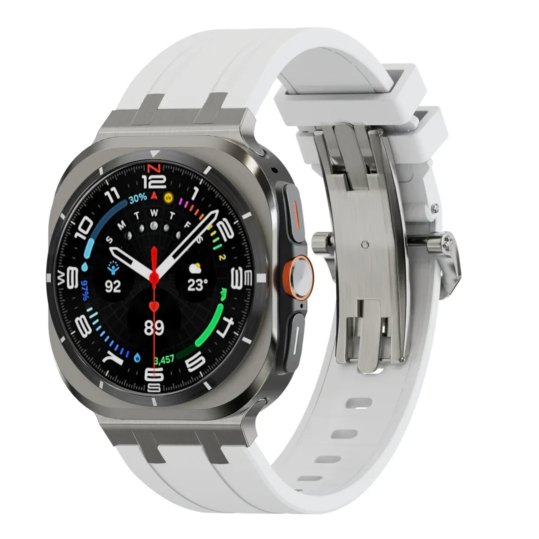 Luxusní silikonový řemínek s motýlkovou sponou AP pro Samsung Galaxy Watch Ultra