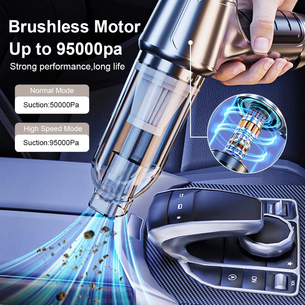 Wireless Car Vacuum Cleaner 2024 Upgraded 95,000 Pa