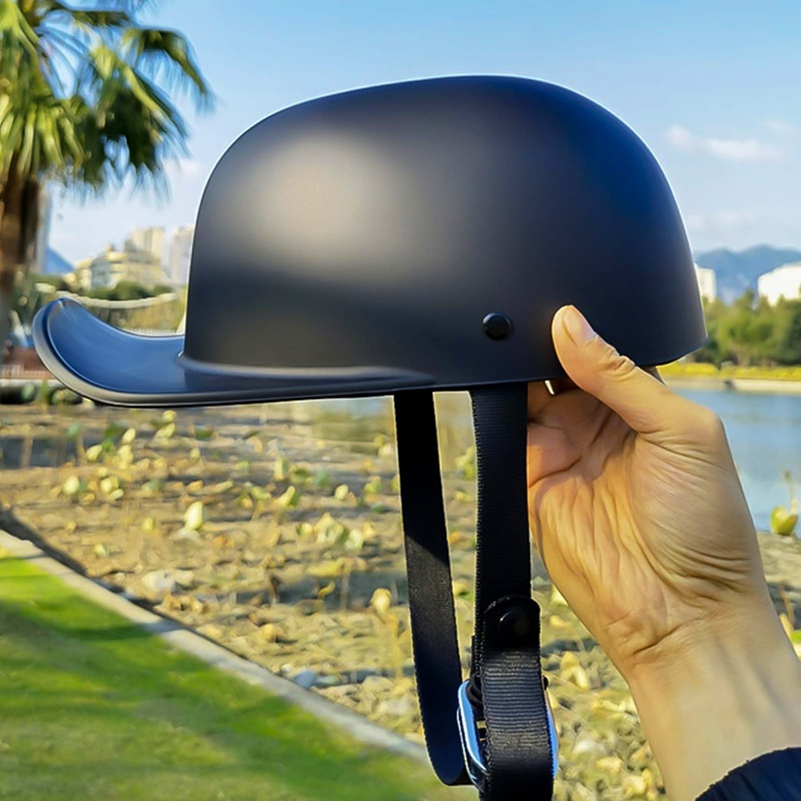 dot approved baseball cap style motorcycle helmet Baseball Cap Motorcycle Helmet