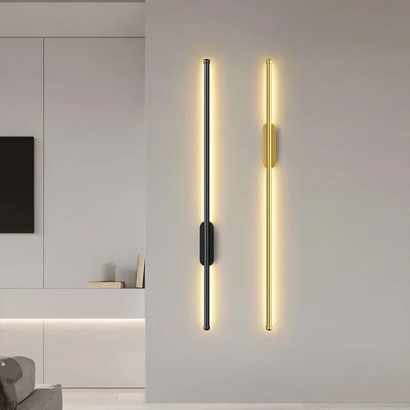 NovaLume Moderne LED Wandlamp in Zwarte of Gouden Afwerking