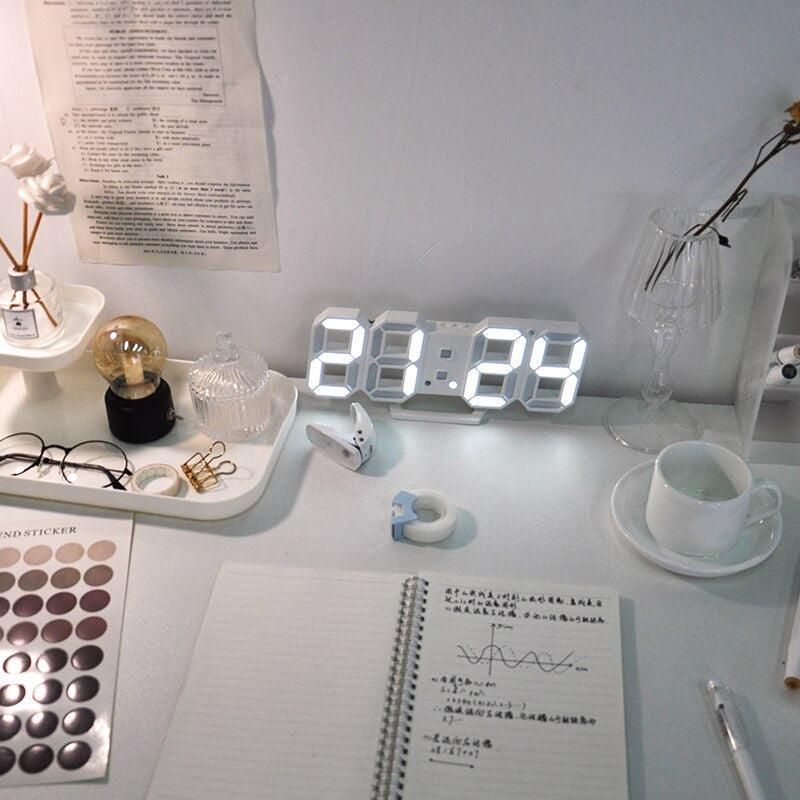 BrightGlow - Reloj de Pared Digital LED