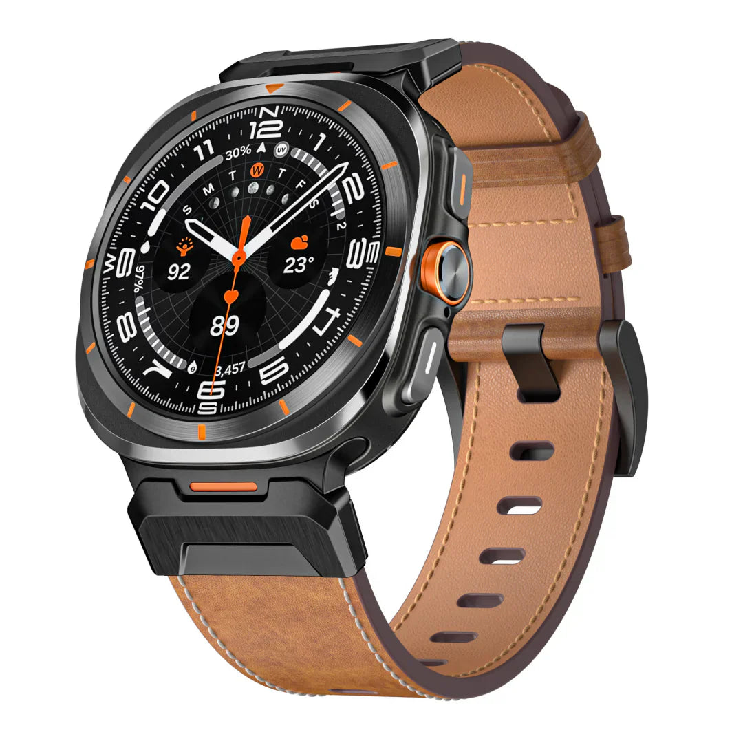 Taktický kožený řemínek pro Samsung Galaxy Watch Ultra
