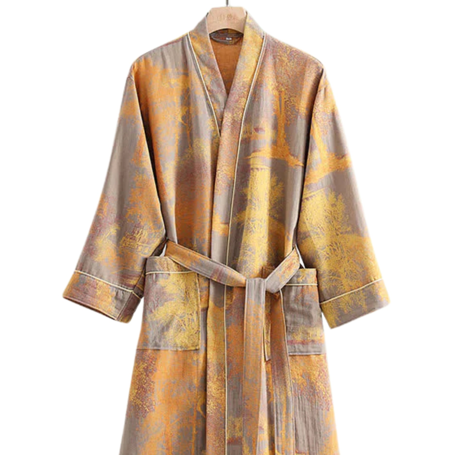 Puha, kimono stílusú pamut fürdőköntös