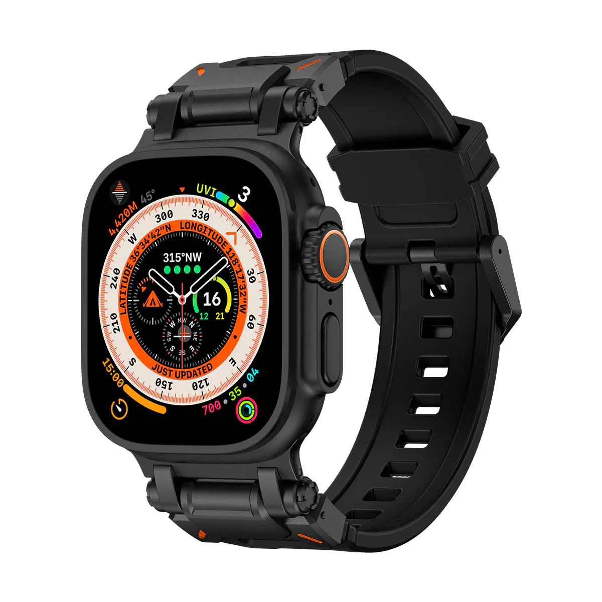 Új titán fém fej szilikon szíj Apple Watch-hoz