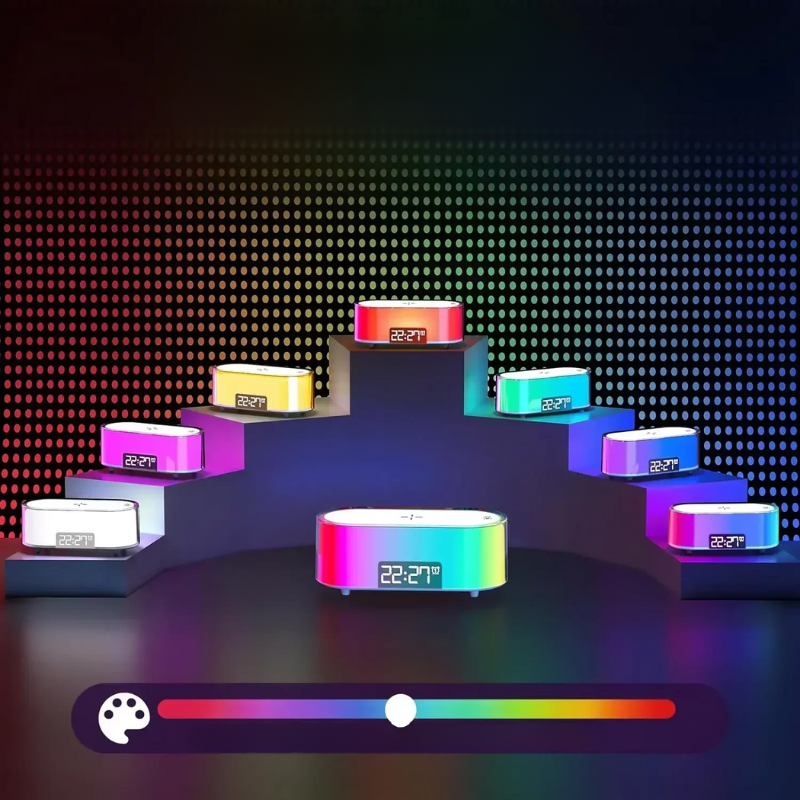 Lunera | 15W ワイヤレス充電ステーション LEDアラームクロック付き | Orntli