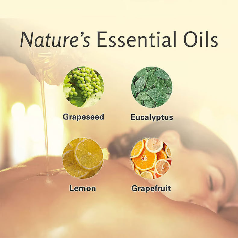 Body Massage Oil 150 ml – Grapeseed, Citrus & Eucalyptus with Collagen