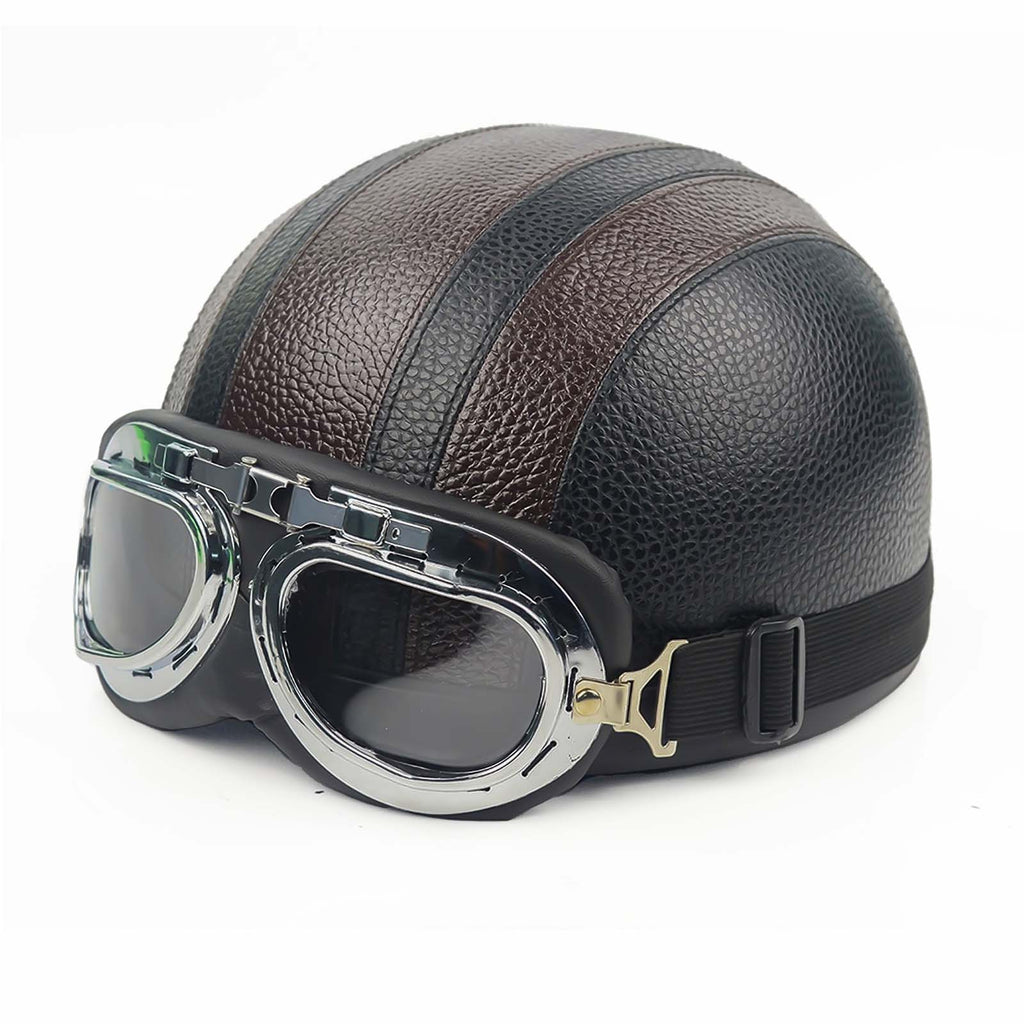 复古风格半罩巡航摩托车头盔骑士用