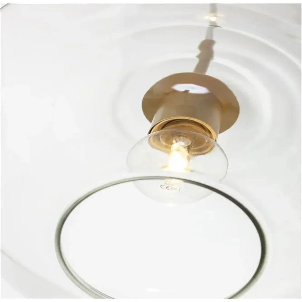 June hanglamp - helder/amberkleurig glas, ruitvorm