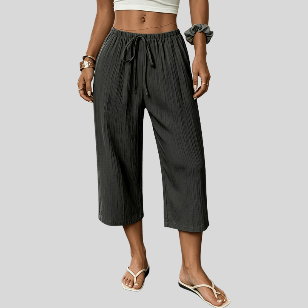 Pantalon Capri large décontracté
