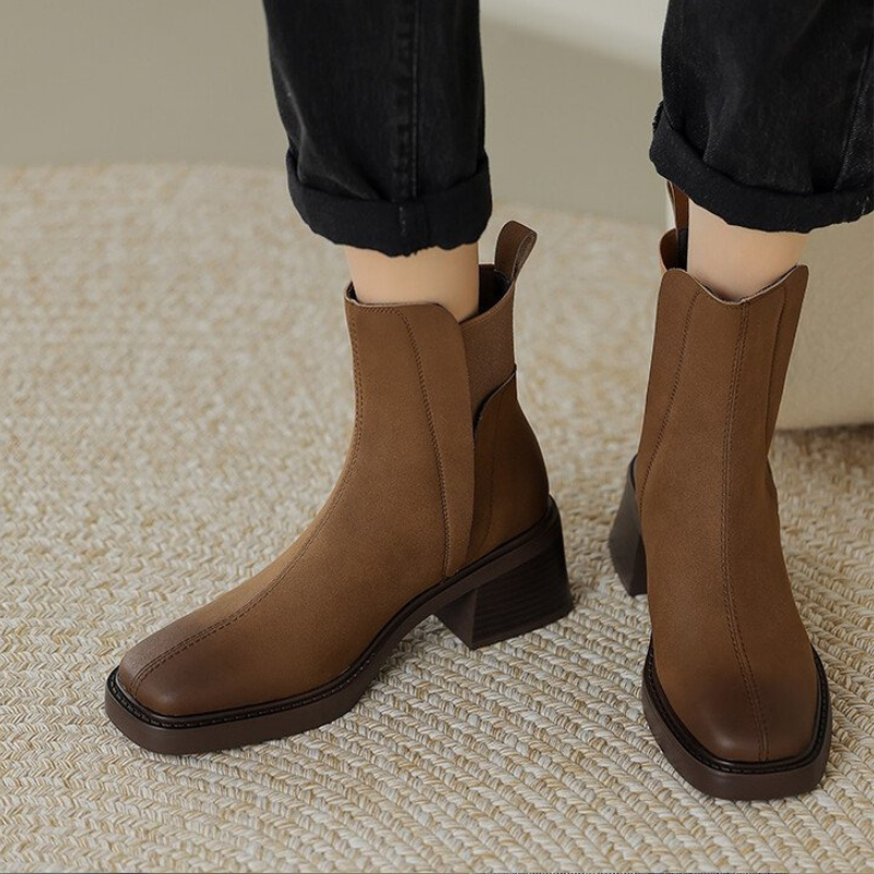 Bottes cheville en cuir italien Grazia