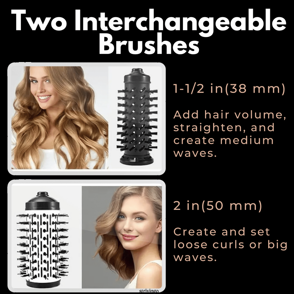 AeroGlow 3-in-1 rotierender Haartrockner und Styler mit Temperaturregelung für Locken