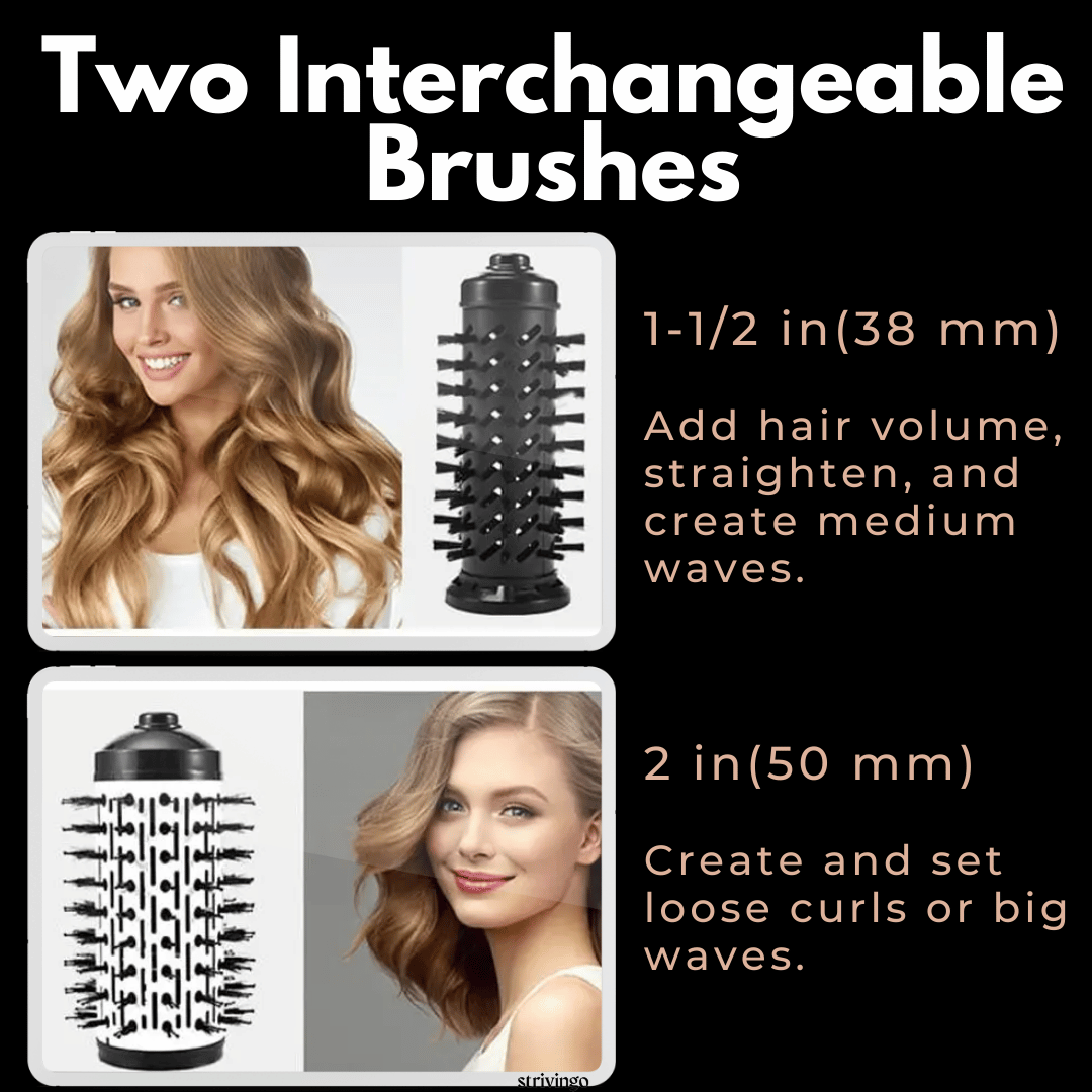 AeroGlow 3-in-1 rotierender Haartrockner und Styler mit Temperaturregelung für Locken