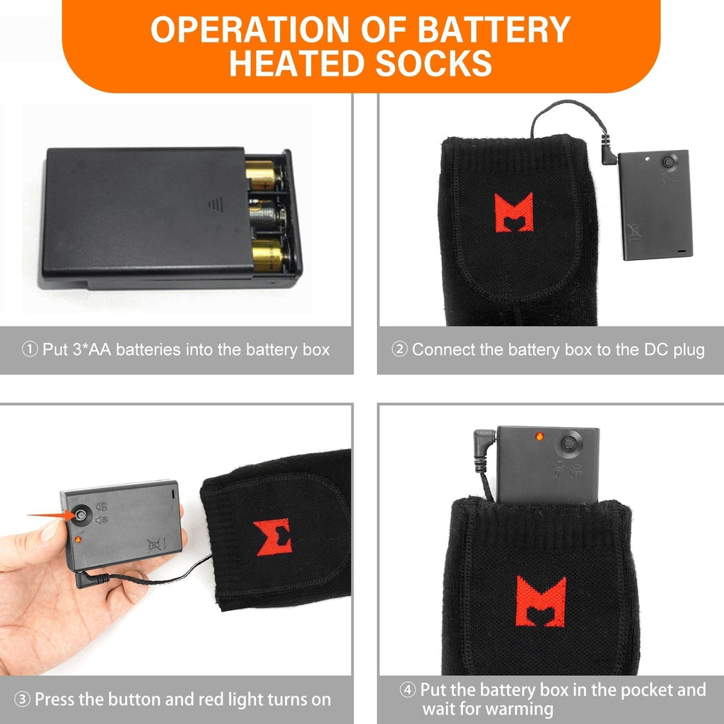 Batteridrivna värmestrumpor (svarta)