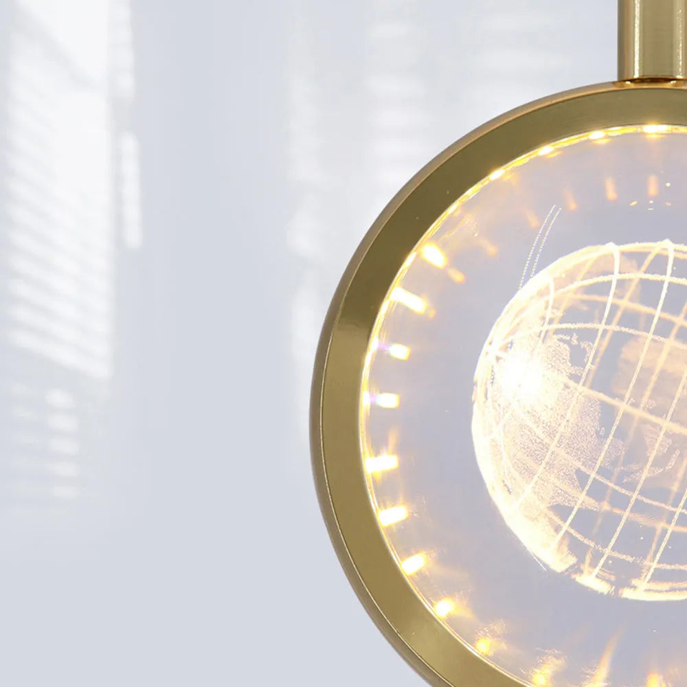 Kristy Morden Spherical Metal Pendant Light, Gold Finish, LED Bulb Included