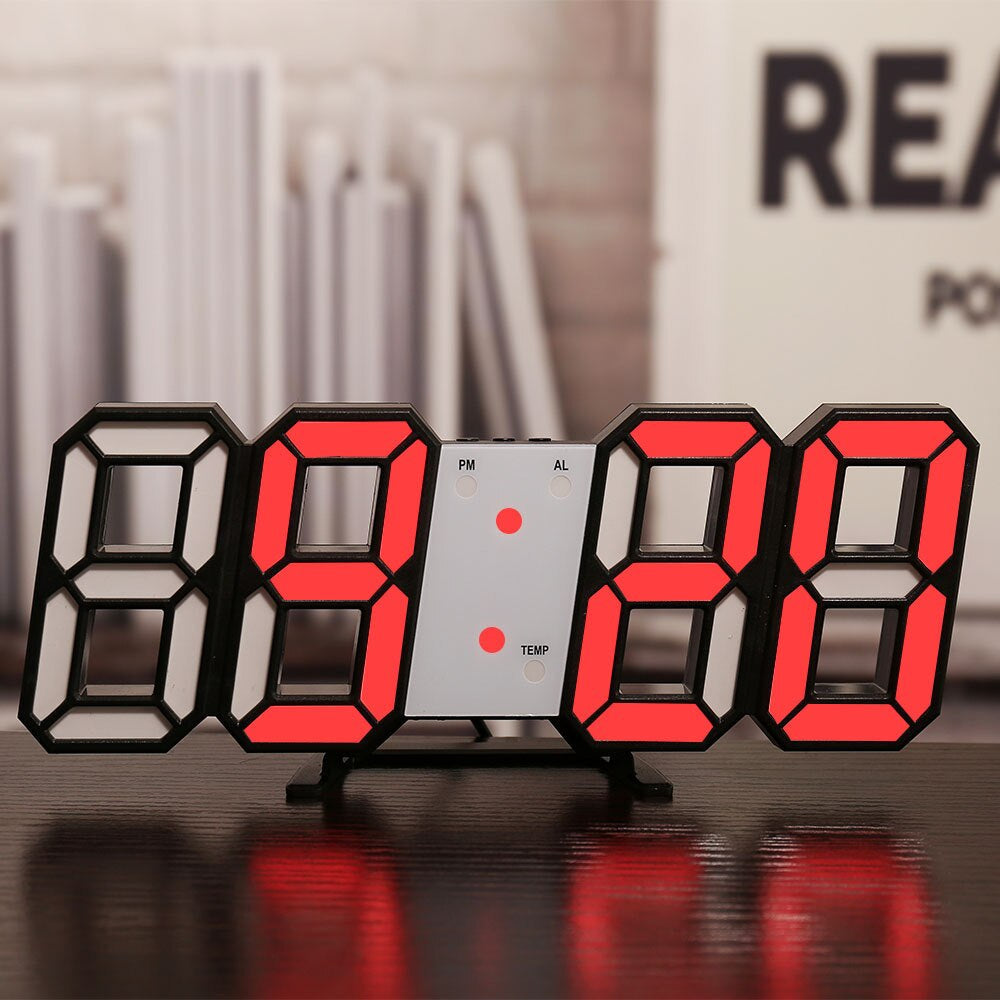 BrightGlow - Reloj de Pared Digital LED