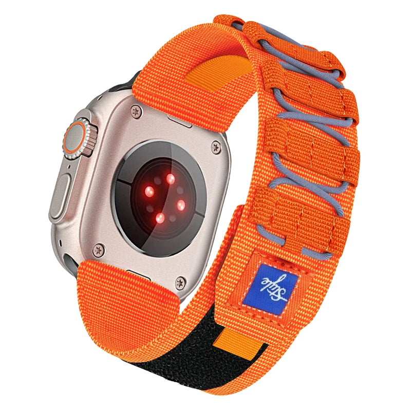 سوار من النايلون المنسوج بتصميم أنيق لساعة آبل