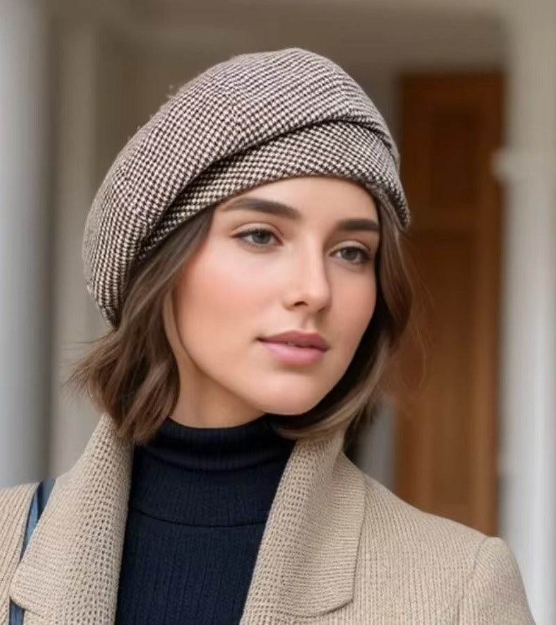 LumiCap Parisian Chic Kvinders Elegante Kasket, Åndbart Blødt Stof, One Size